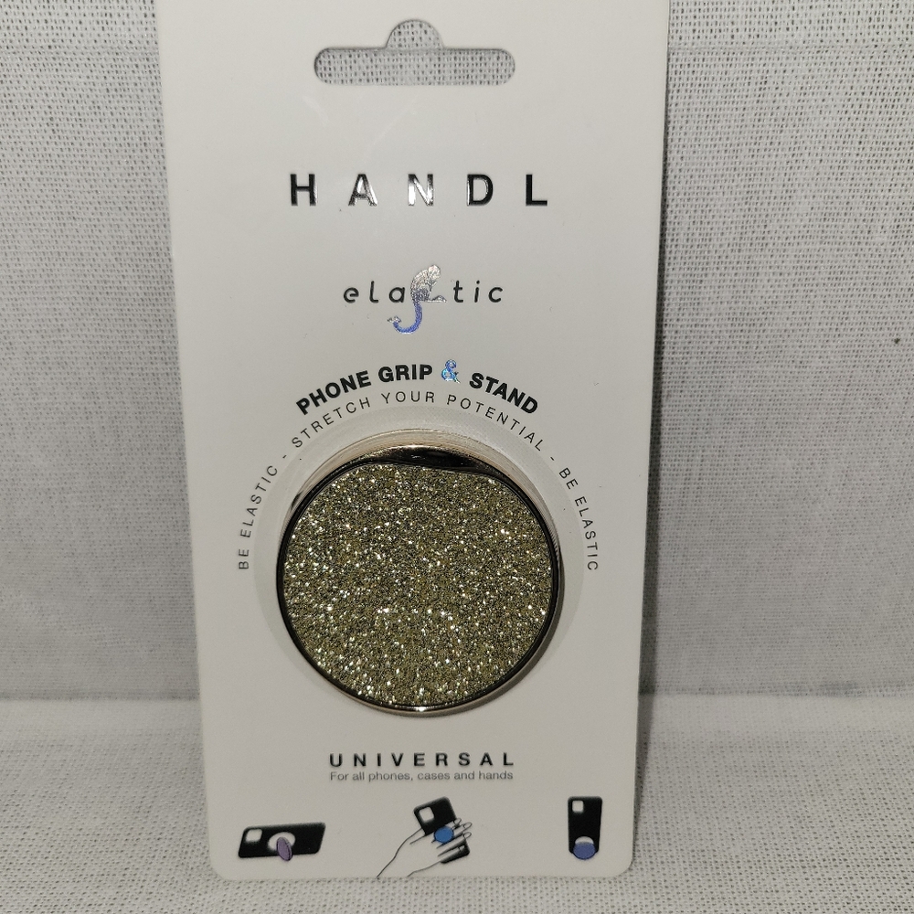 HANDL New York: Gold Sparkl Universal Gold Phone Grip & Stand